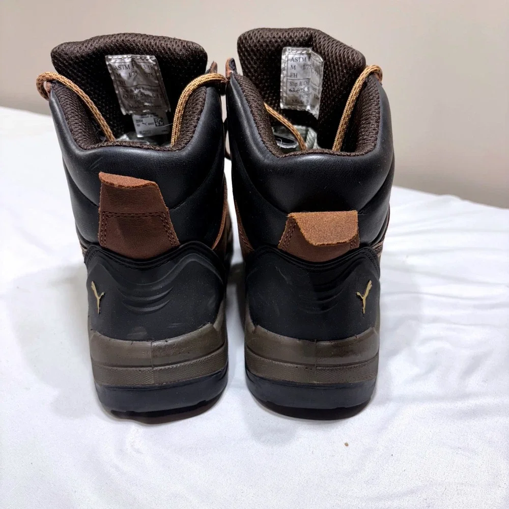 Puma Conquest Work Boots Men 12 Brown Composite Toe Waterproof EH63.078.5 Safety